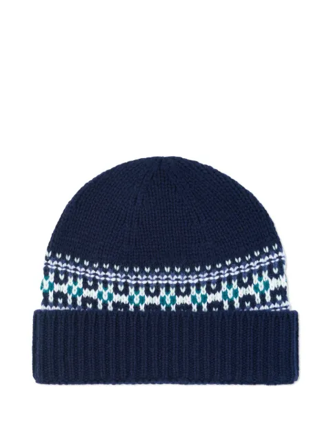 Eric Bompard fair-isle jacquard beanie hat