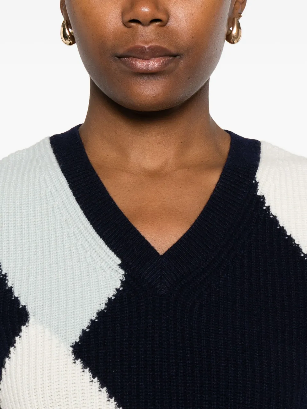 Eric Bompard Diamond-pattern Sleeveless Sweater In Black
