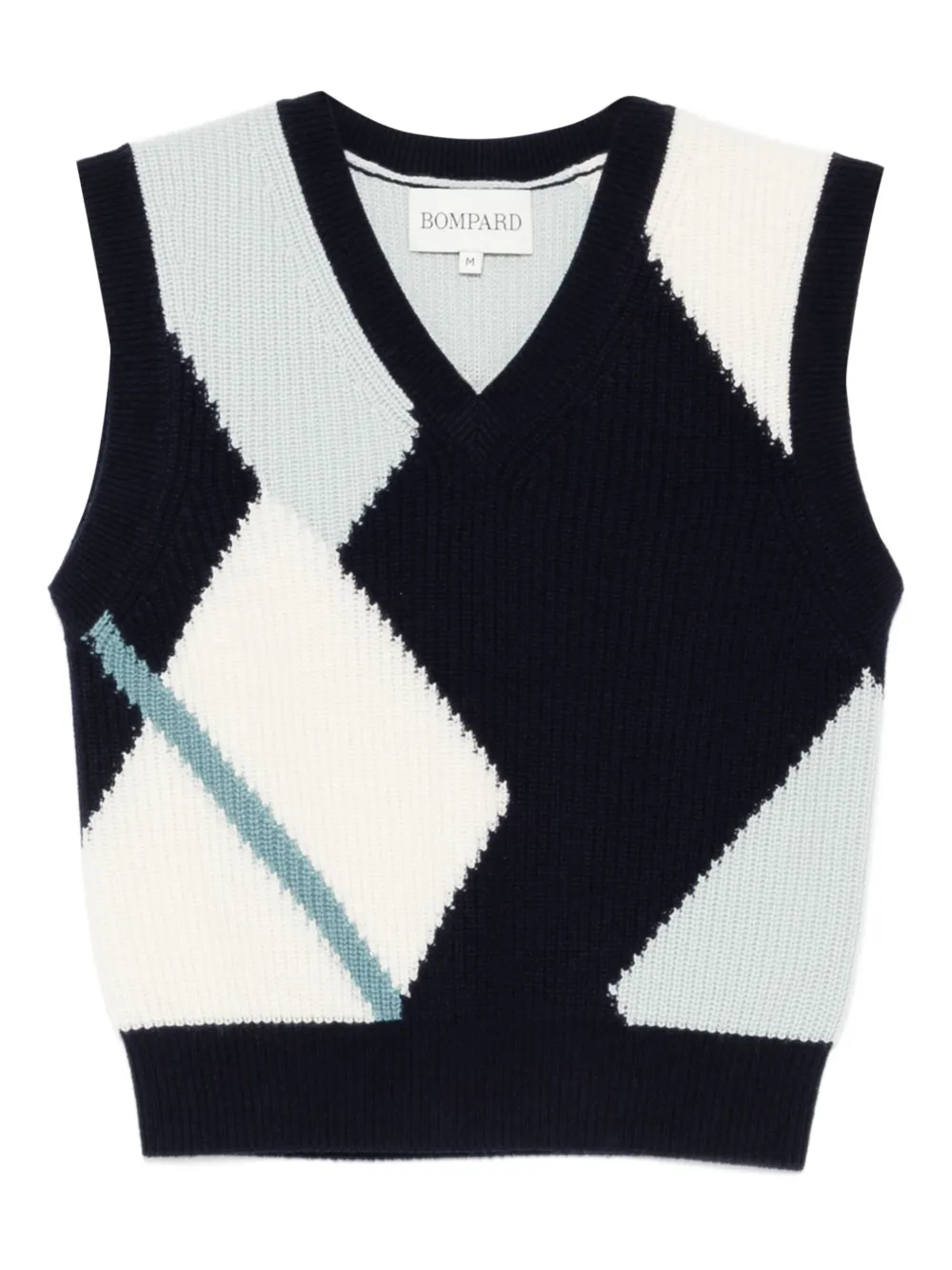 Eric Bompard diamond-pattern sleeveless sweater | Blue | Image 1