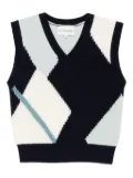 Eric Bompard diamond-pattern sleeveless sweater - Blue