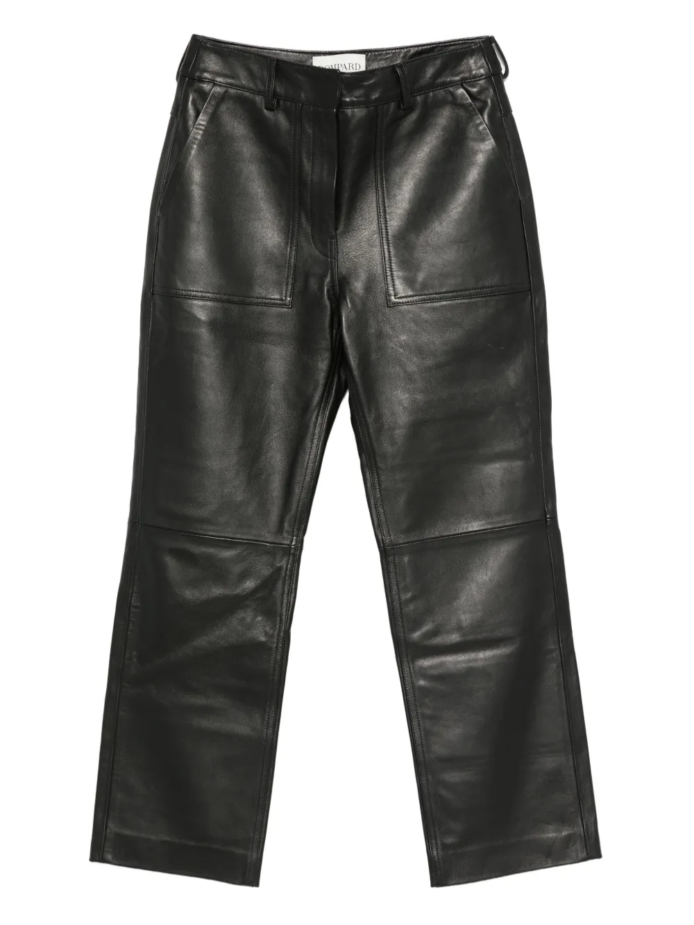 Eric Bompard patch-pocket leather trousers | Black | Image 1
