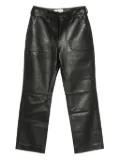 Eric Bompard patch-pocket leather trousers - Black