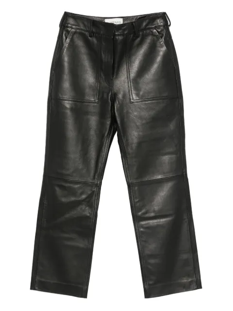 Eric Bompard patch-pocket leather trousers