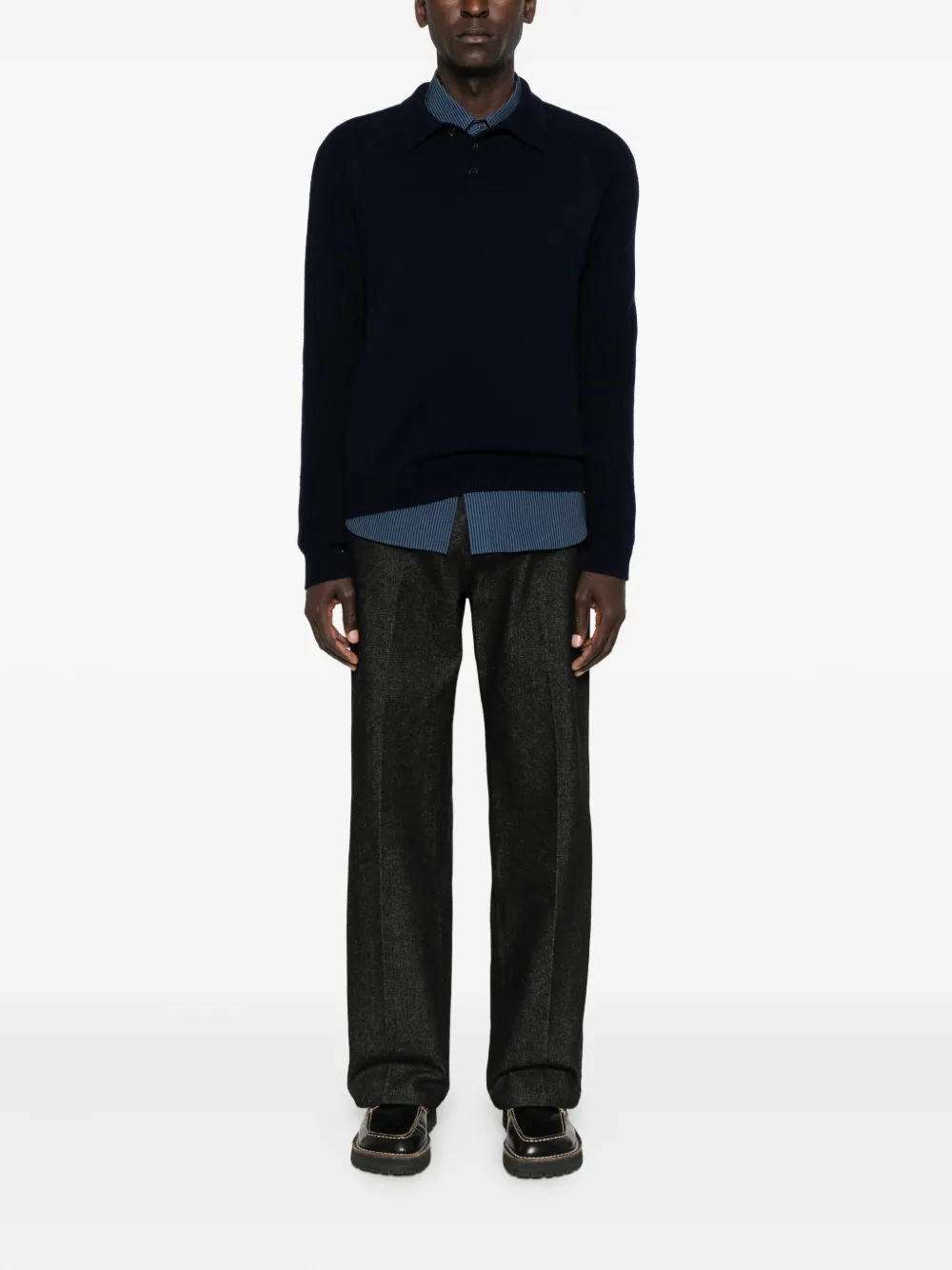 Eric Bompard Poloshirt met lange mouwen - Grijs