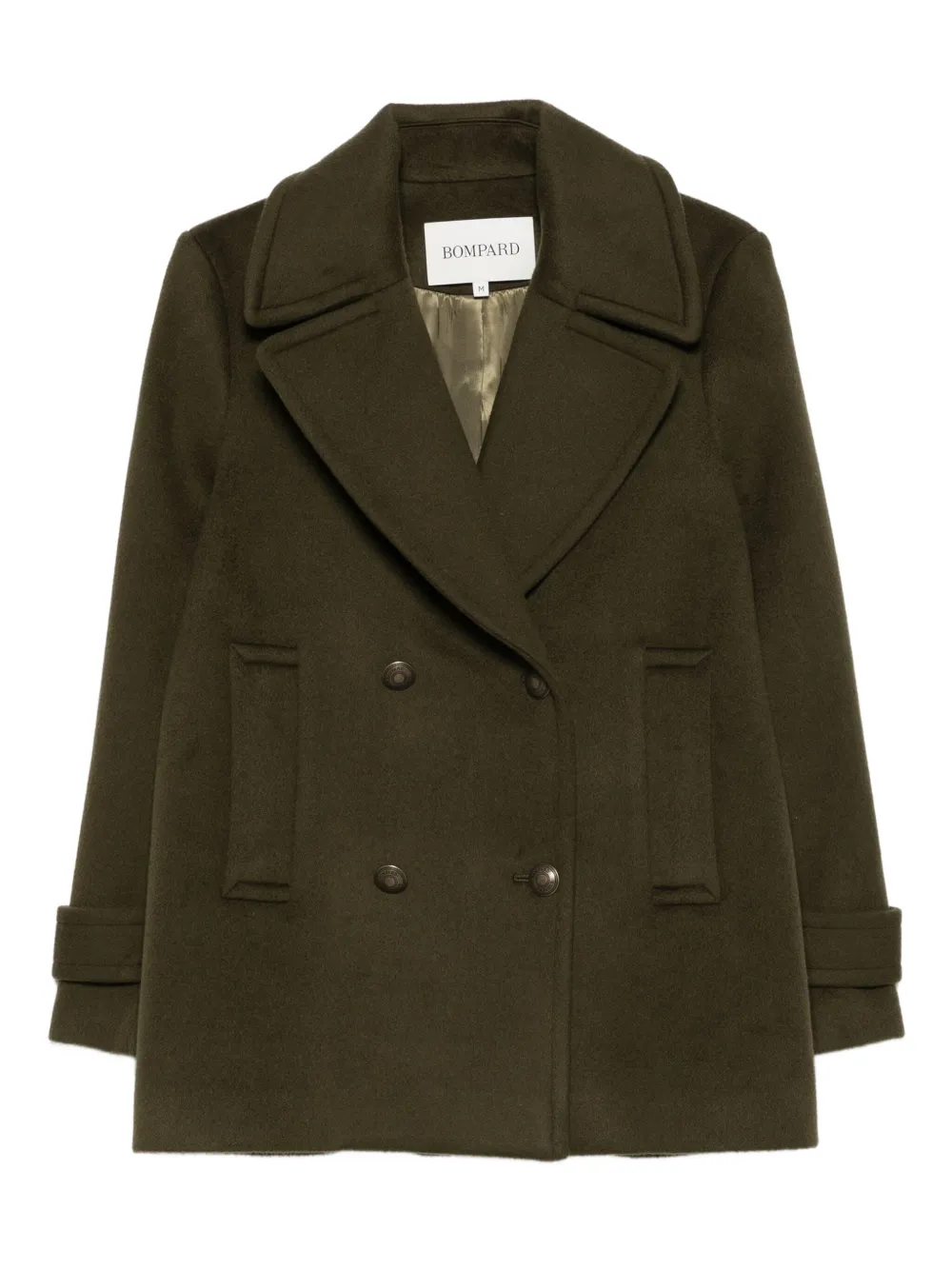 Eric Bompard Double-breasted Notched-lapel Jacket In Green