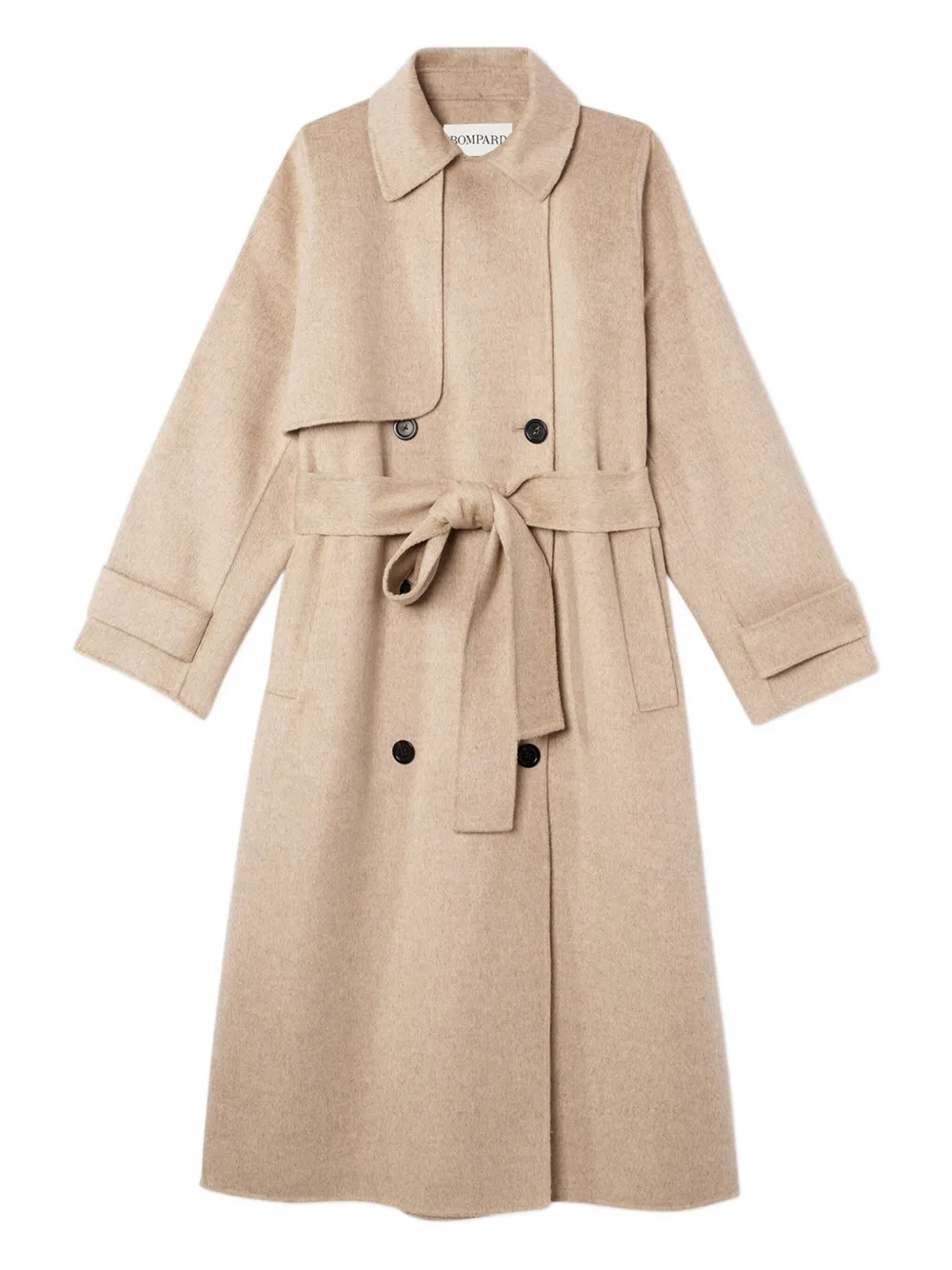Eric Bompard Double-breasted Belted Coat In Brown