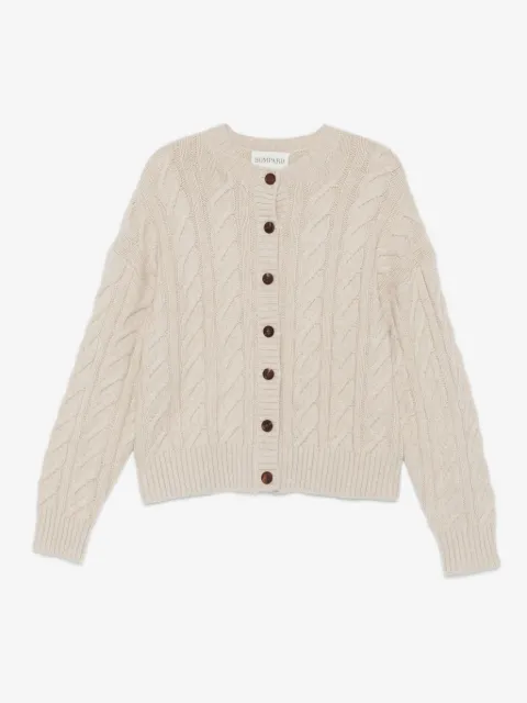 BOMPARD cable-knit crew-neck cardigan