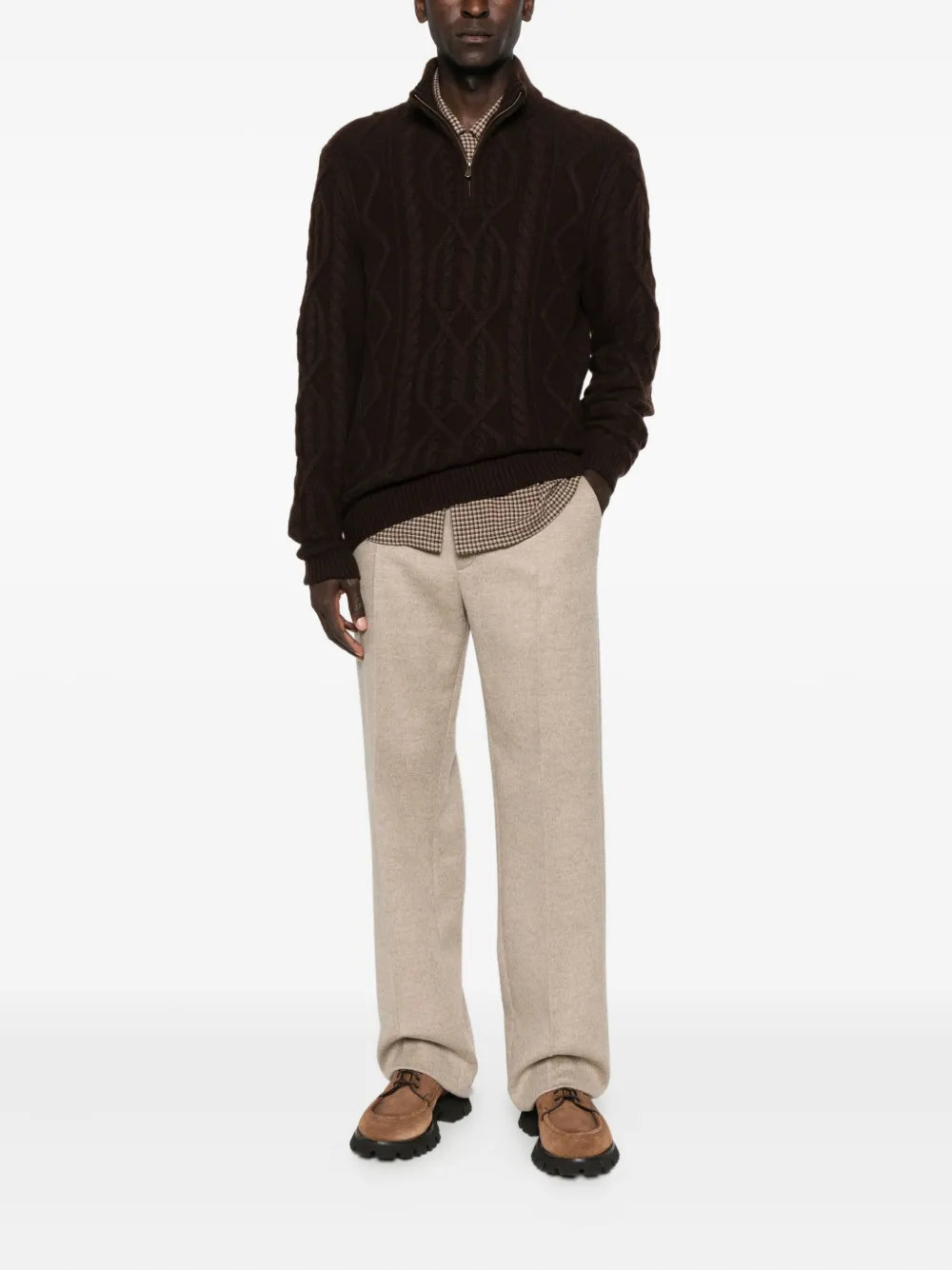Eric Bompard cable-knit sweater - Bruin