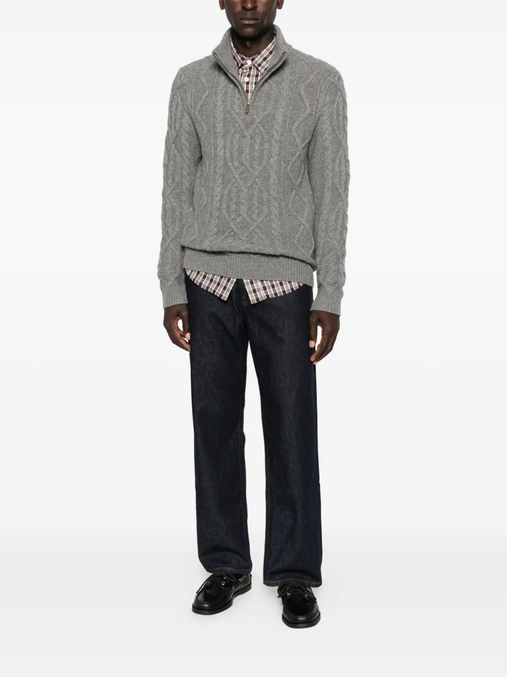 Eric Bompard cable-knit sweater - Grijs
