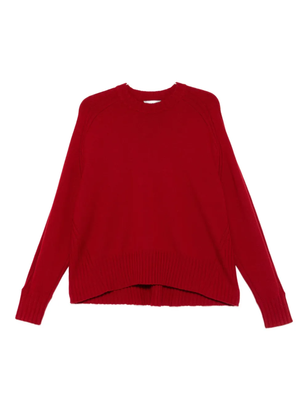 Eric Bompard Ribbed Crew-neck Sweater In Red