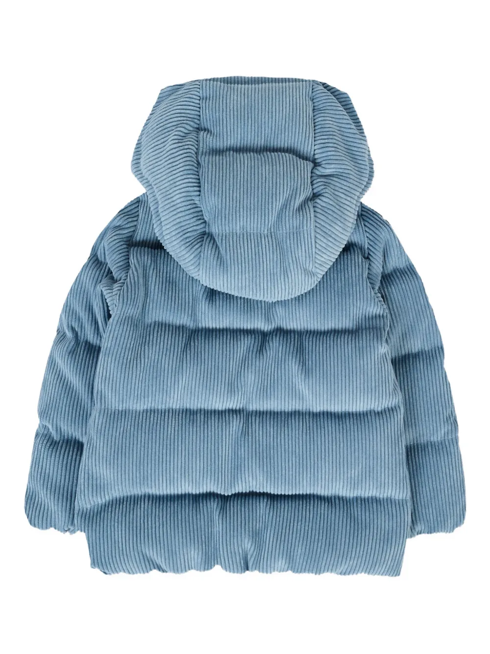 Moncler Enfant corduroy padded jacket Blauw