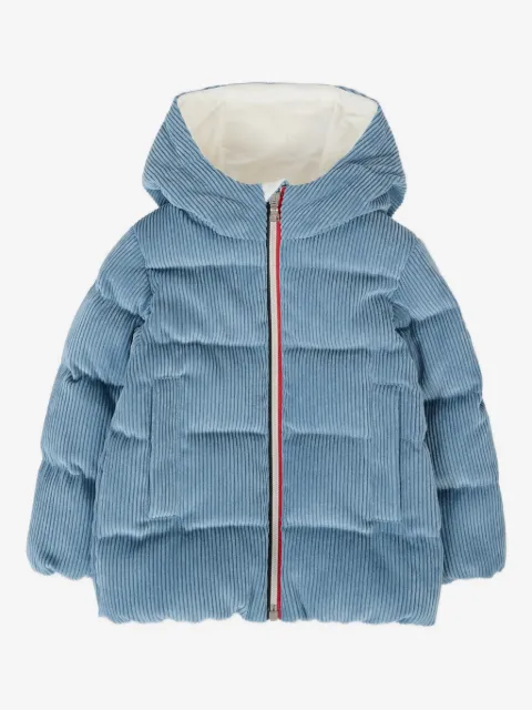 Moncler Enfant chamarra capitonada de pana