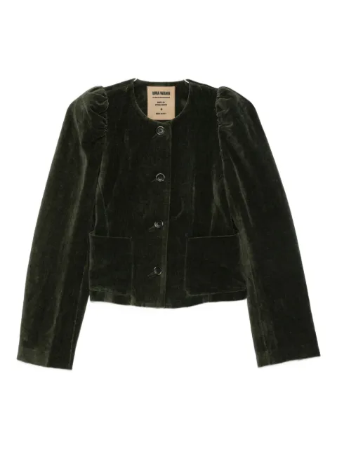 Uma Wang long-sleeves velvet jacket