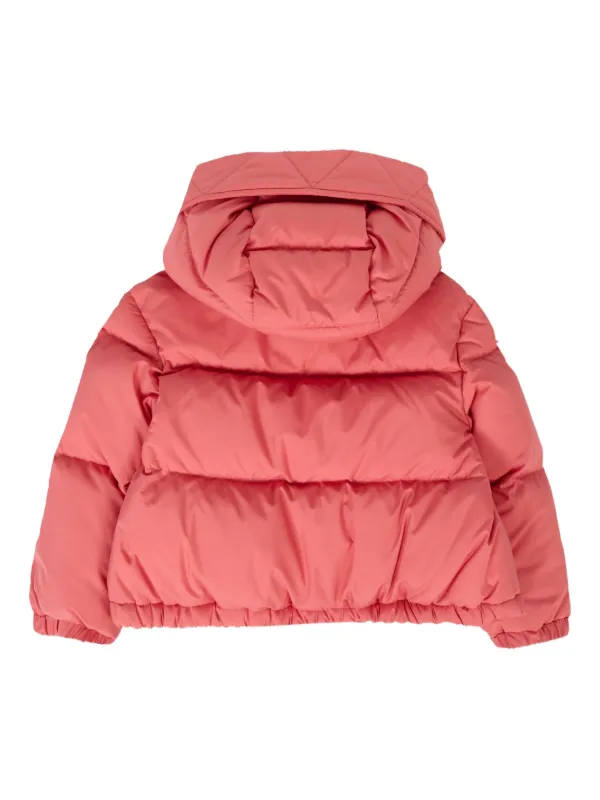 Moncler Enfant キルティング フーデッドジャケット | ピンク