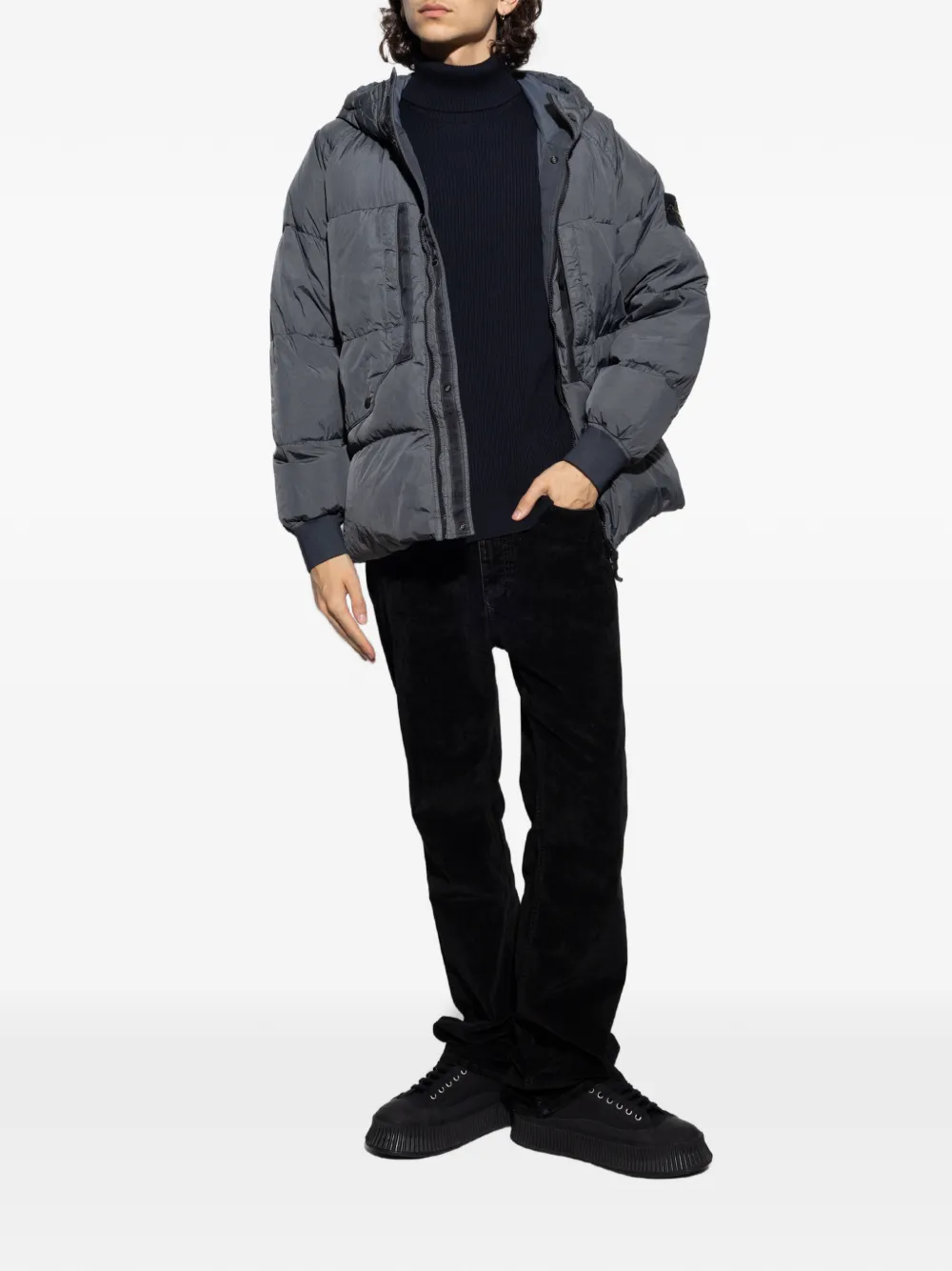 Stone Island Ribgebreide coltrui Blauw