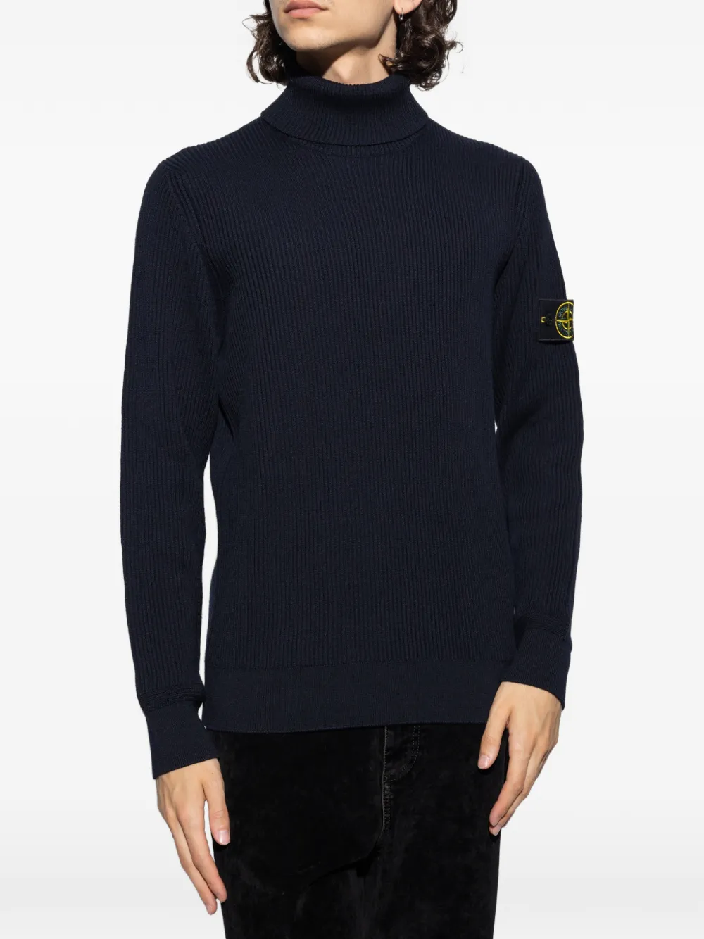 Stone Island Ribgebreide coltrui Blauw