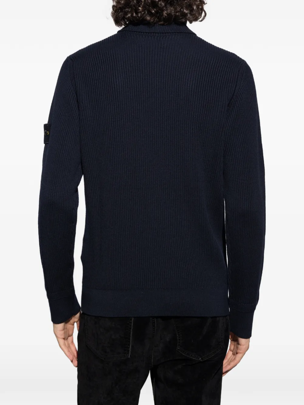 Stone Island Ribgebreide coltrui Blauw