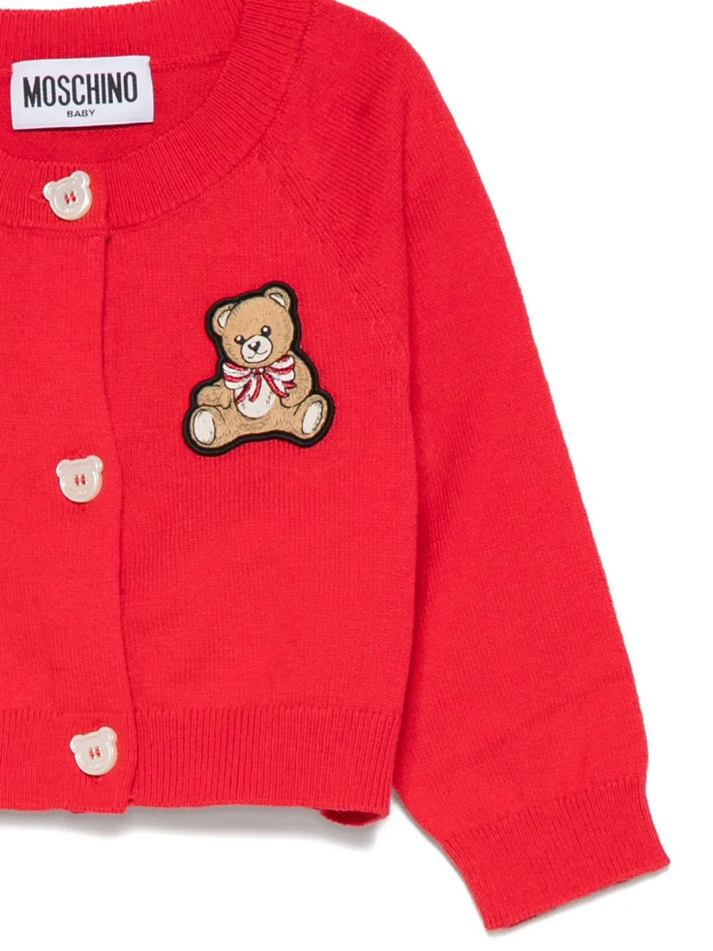 Moschino Kids Vest met teddybeerapplicatie Rood