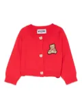 Moschino Kids teddy-applique cardigan - Red
