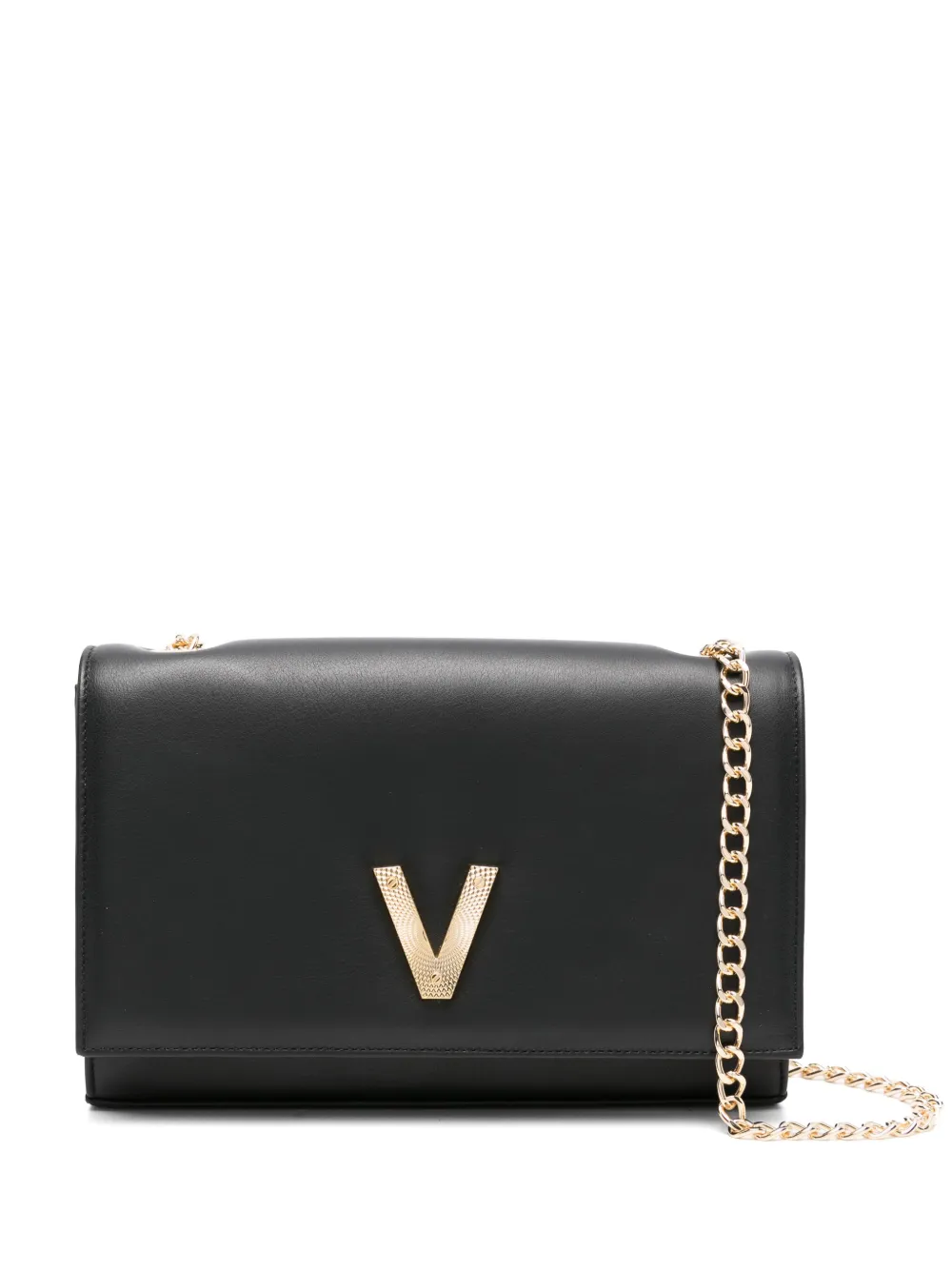 Via Roma 15 logo-plaque shoulder bag | Black | Image 1