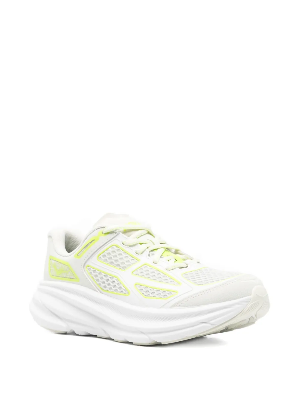 HOKA Clifton One9 mesh-panel sneakers White