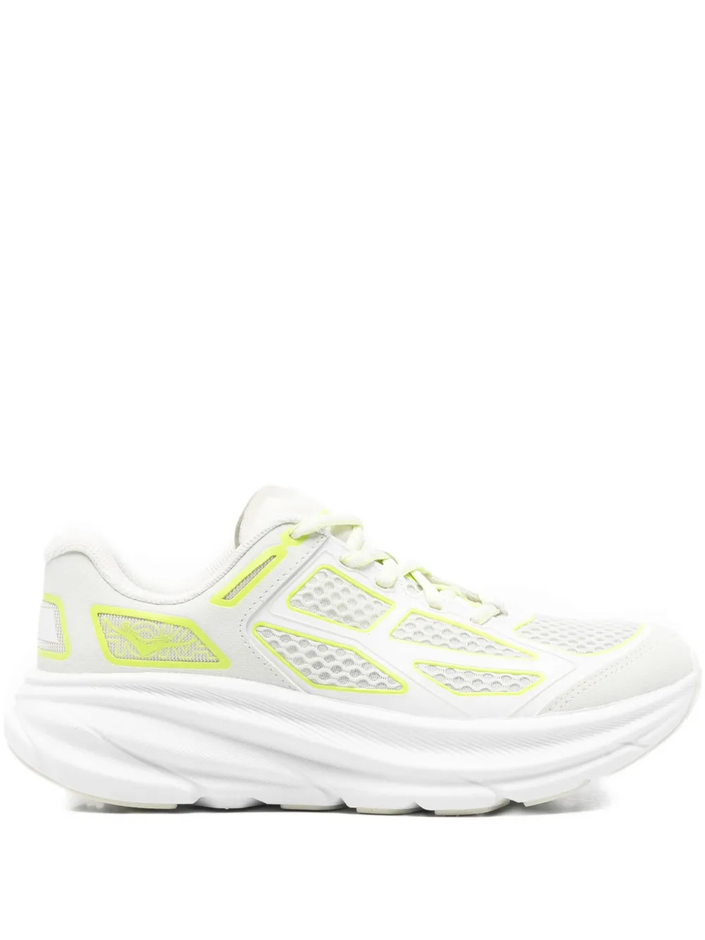 HOKA Clifton One9 mesh-panel sneakers White