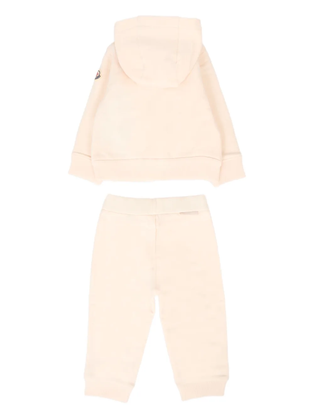 Moncler Enfant Trainingspak met geborduurd logo en capuchon Roze