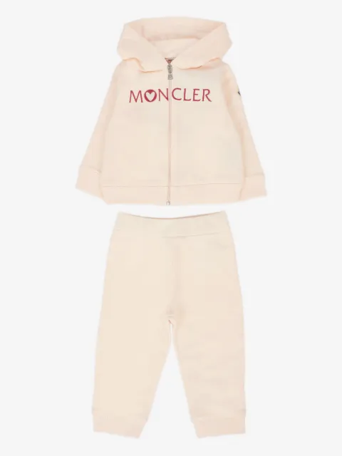 Moncler Enfant logo-embroidered hooded tracksuit set (set of two)