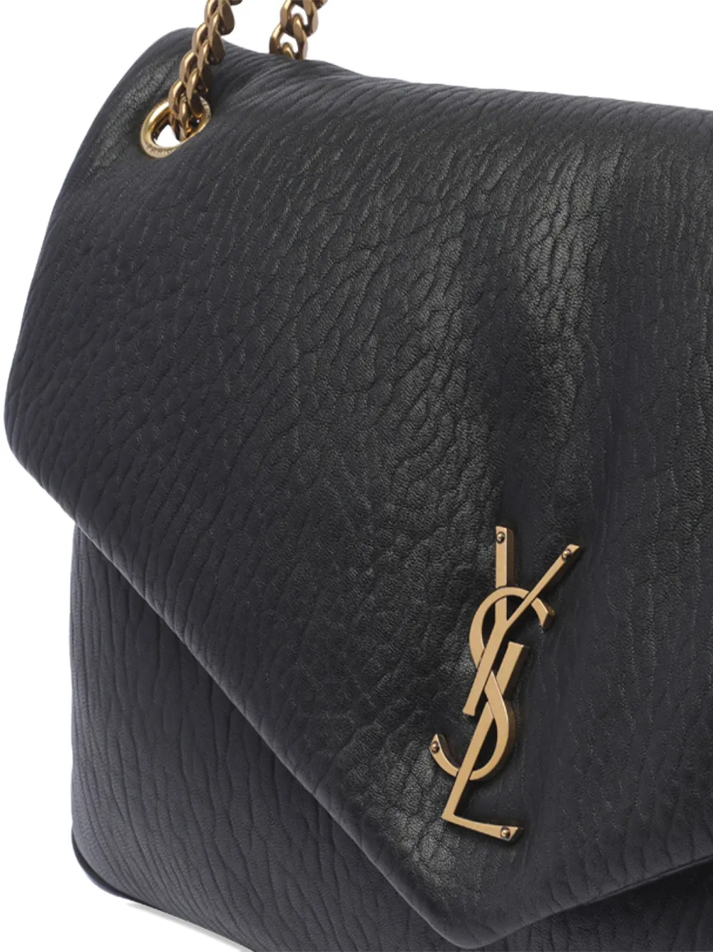 Saint Laurent Calypso grote schoudertas van lamsleer Zwart