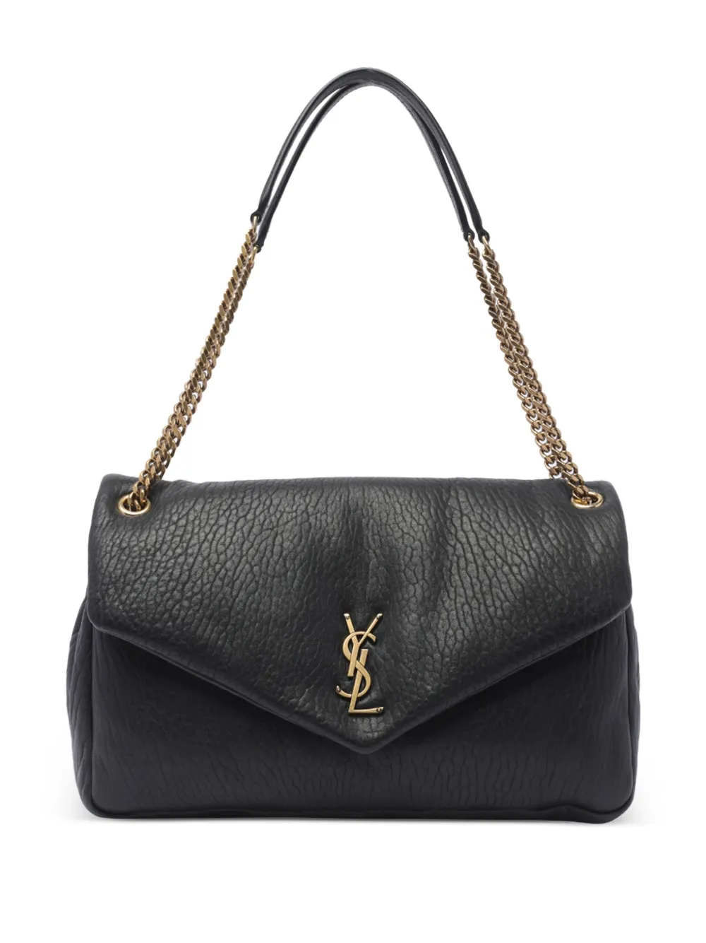 Saint Laurent Calypso grote schoudertas van lamsleer Zwart