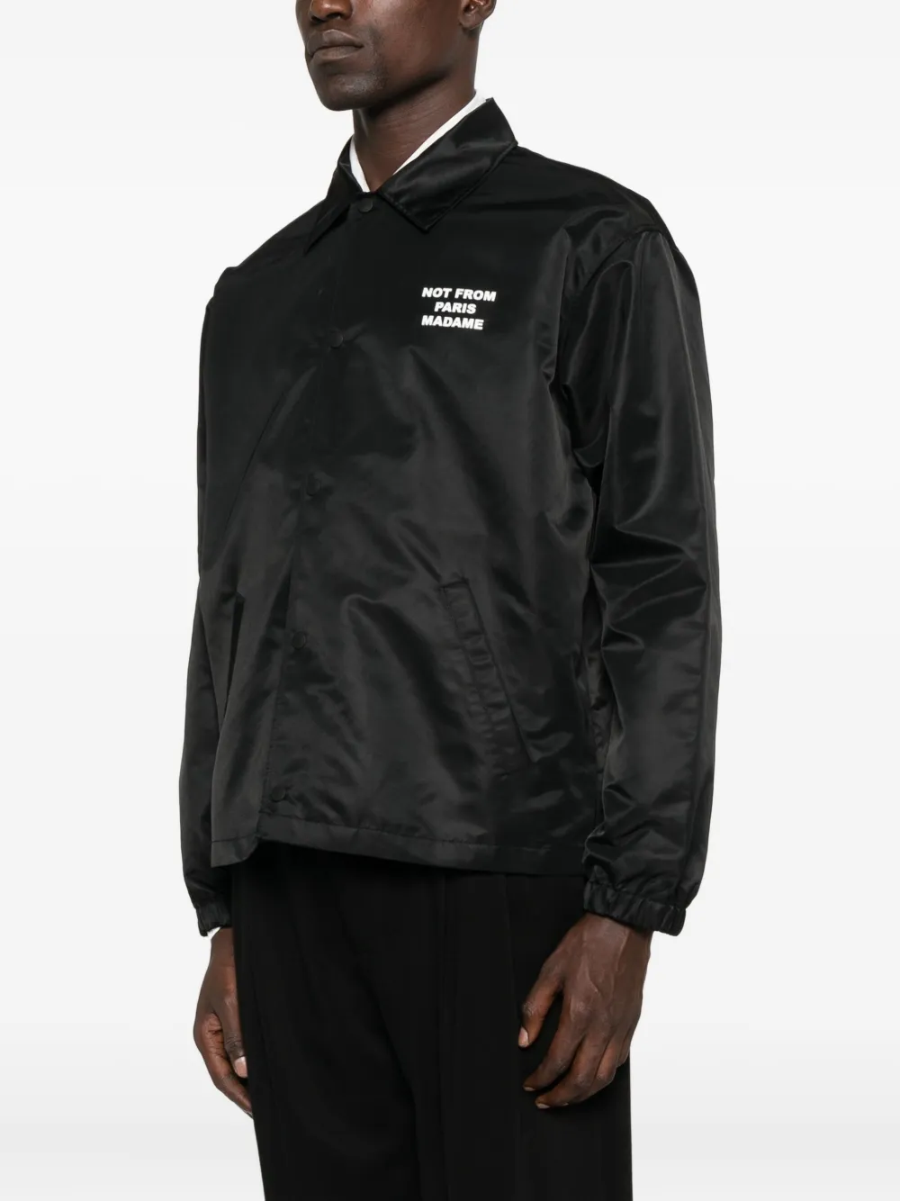 Drôle De Monsieur La Veste Slogan jack met print Zwart