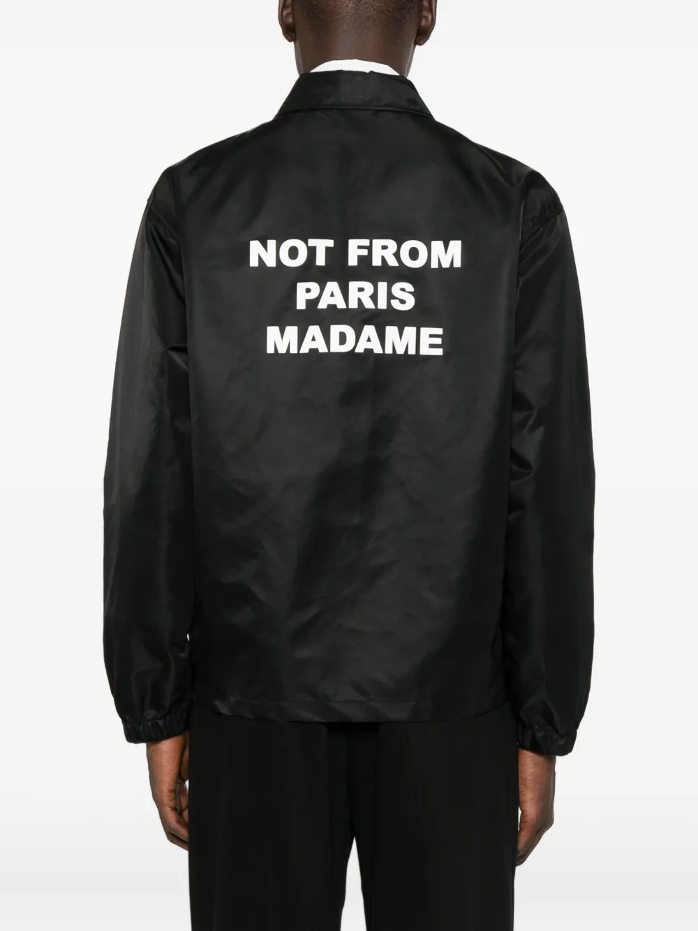 Drôle De Monsieur La Veste Slogan jack met print Zwart