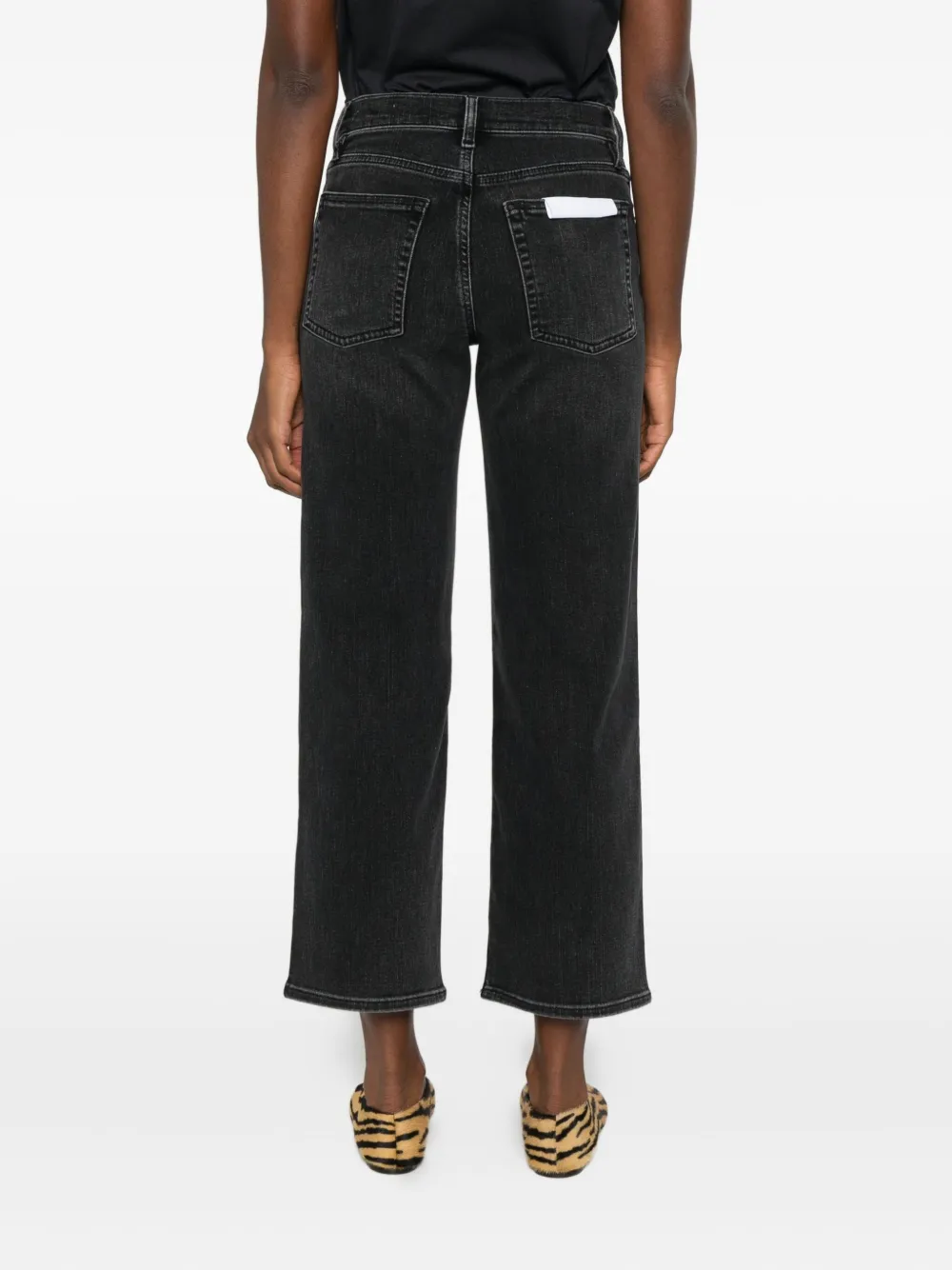 FRAME Stretch-katoenen jeans Zwart