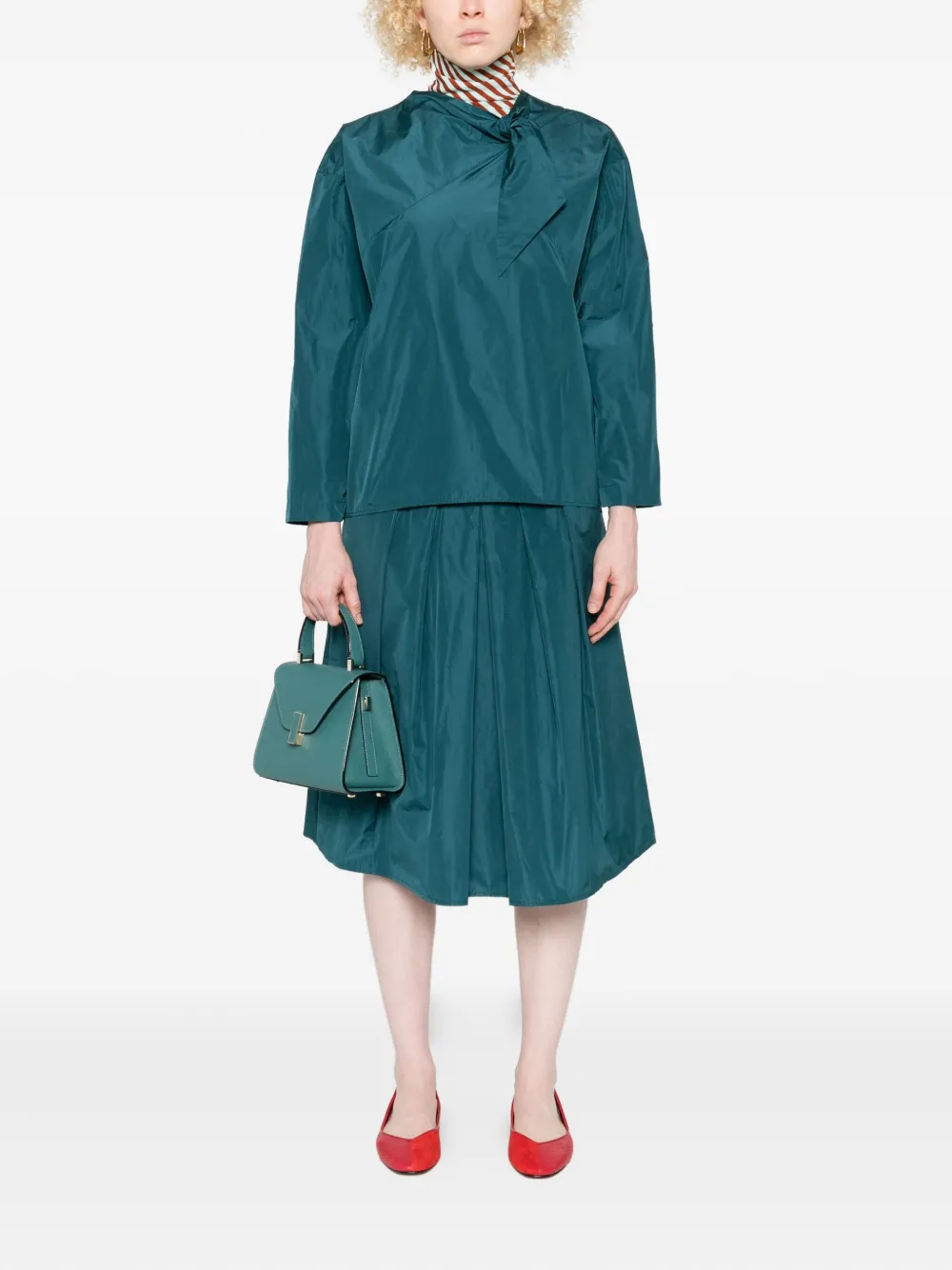 Niu bow-detail top - Groen