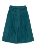 Niu pleated-belted skirt - Blue