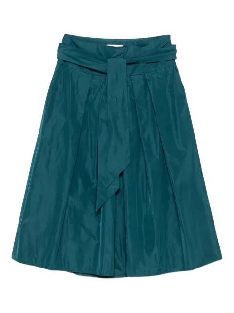 Niu pleated-belted skirt