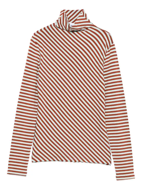 Niu diagonal-stripe turtleneck top