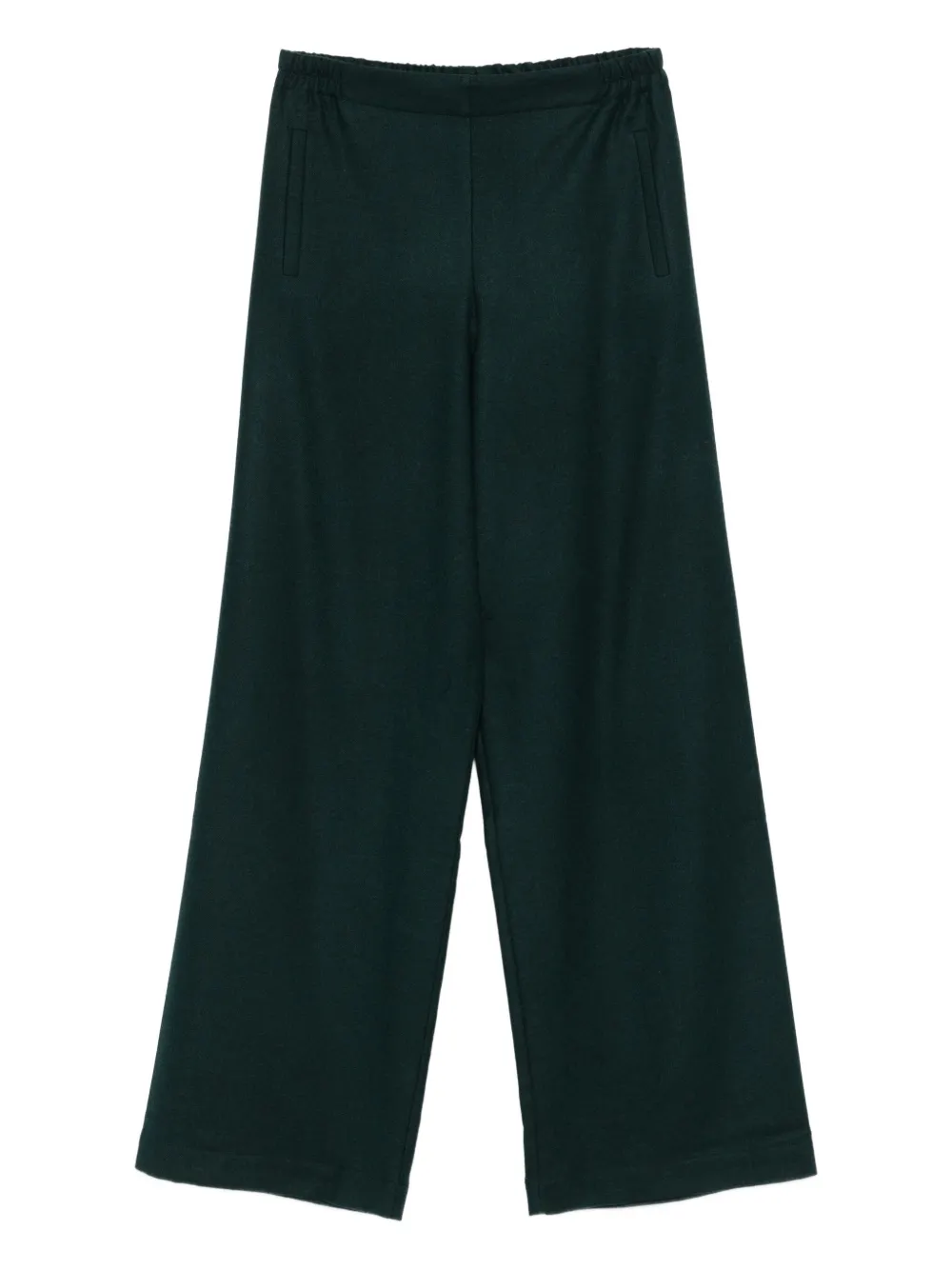 Niū Elastic-waist Wide-leg Trousers In Green