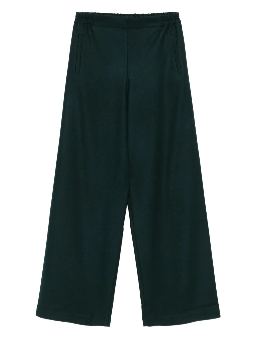 Niu elastic-waist wide-leg trousers | Green | Image 1