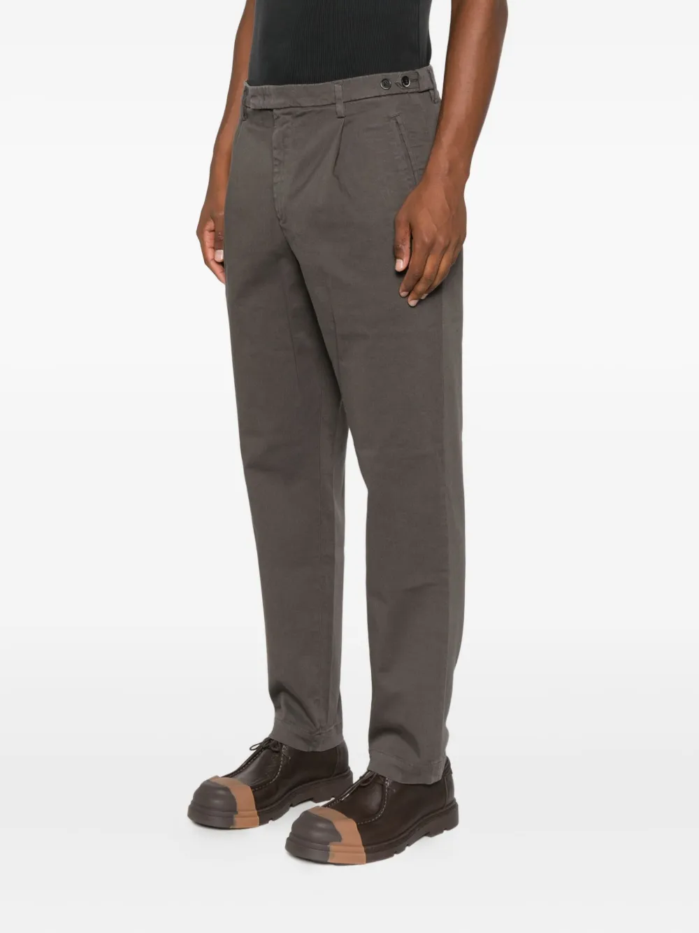 Barena Broek met geplooide zak Groen