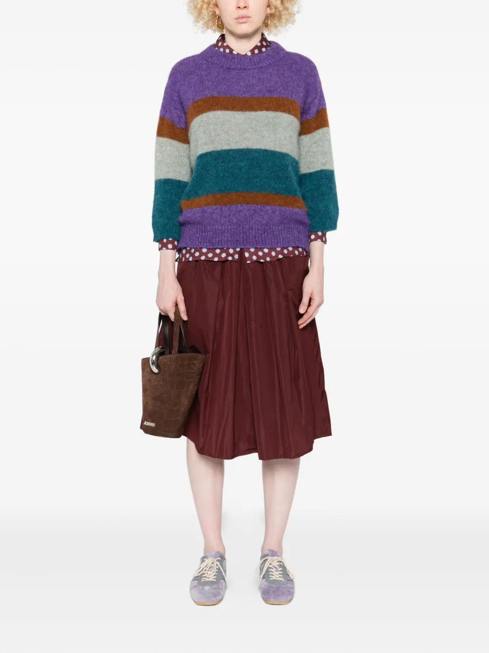 Niu Ume striped crew-neck sweater | Knitted Sweaters | Image 2