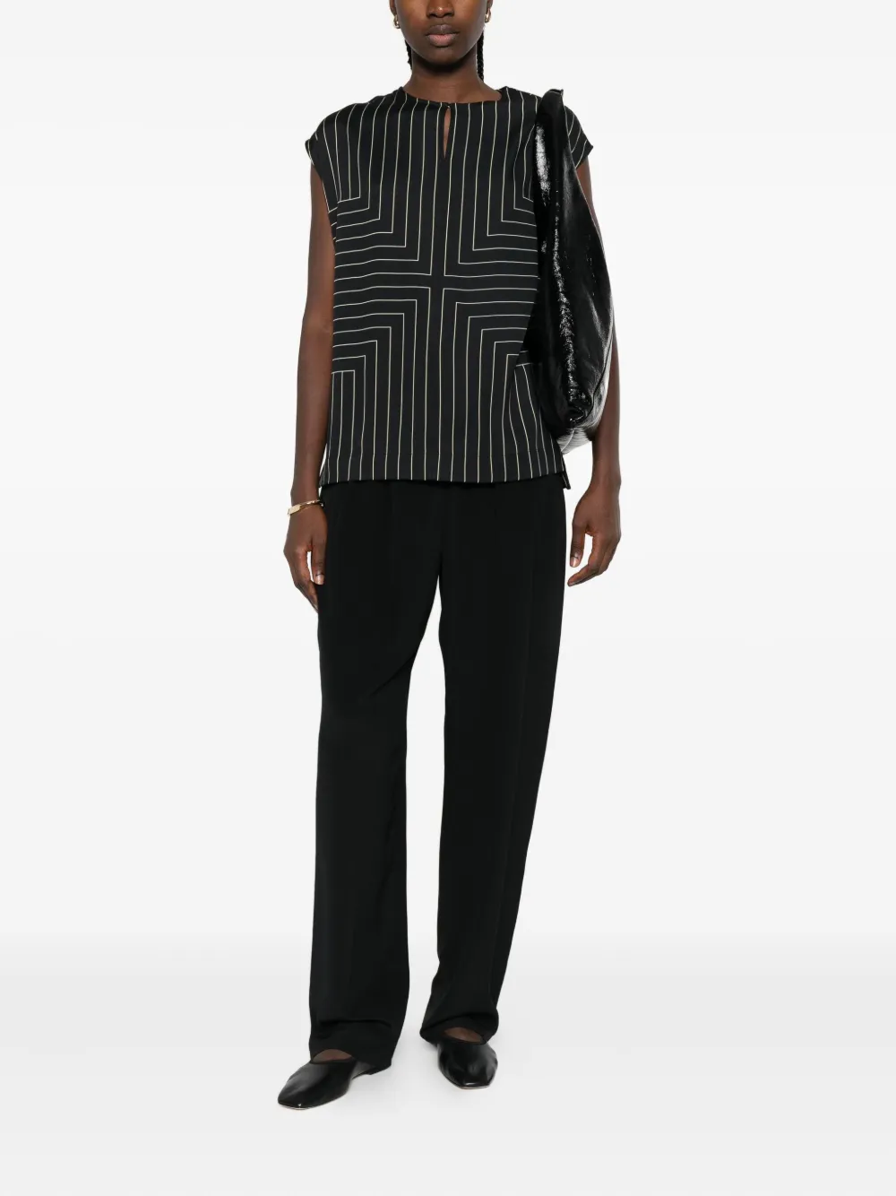 JOSEPH silk trousers Zwart