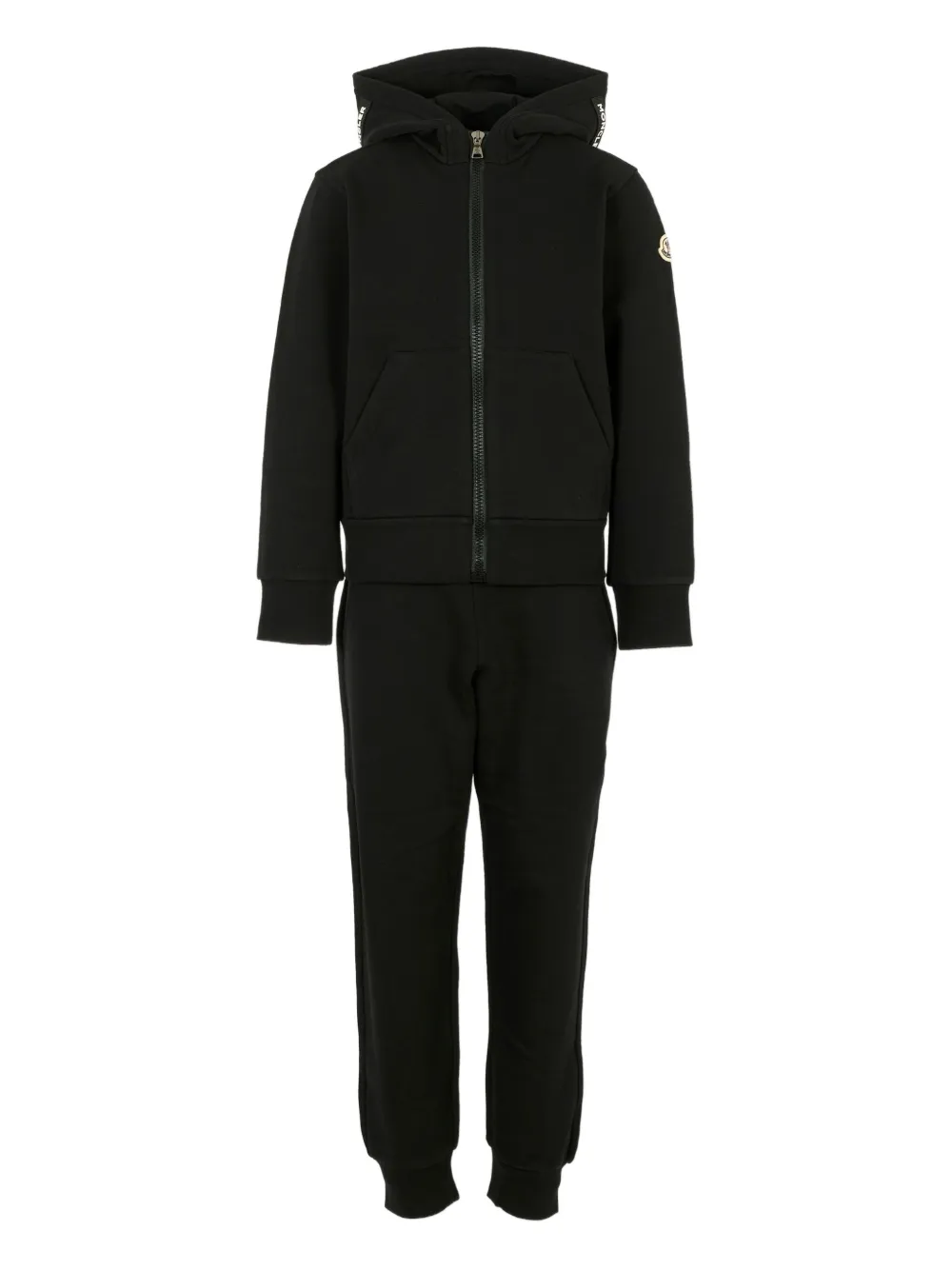 Moncler Enfant hooded zip-up tracksuit set (set of two) Zwart