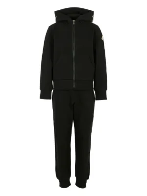 Moncler Enfant logo-appliqué Tracksuit Set | Black | FARFETCH
