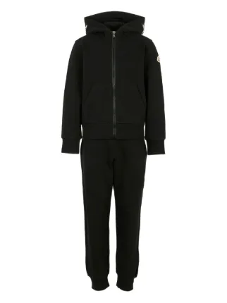 Moncler Enfant Hooded zip-up Tracksuit Set (set Of two) | Black