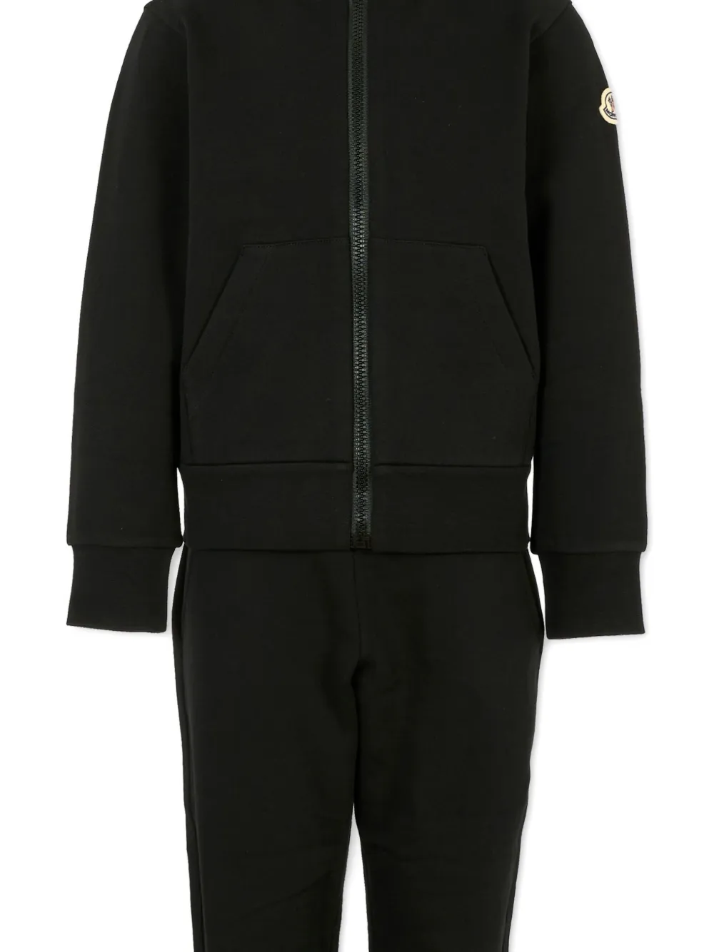 Moncler Enfant hooded zip-up tracksuit set (set of two) Zwart