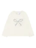 Mayoral bow-star long-sleeved T-shirt - White