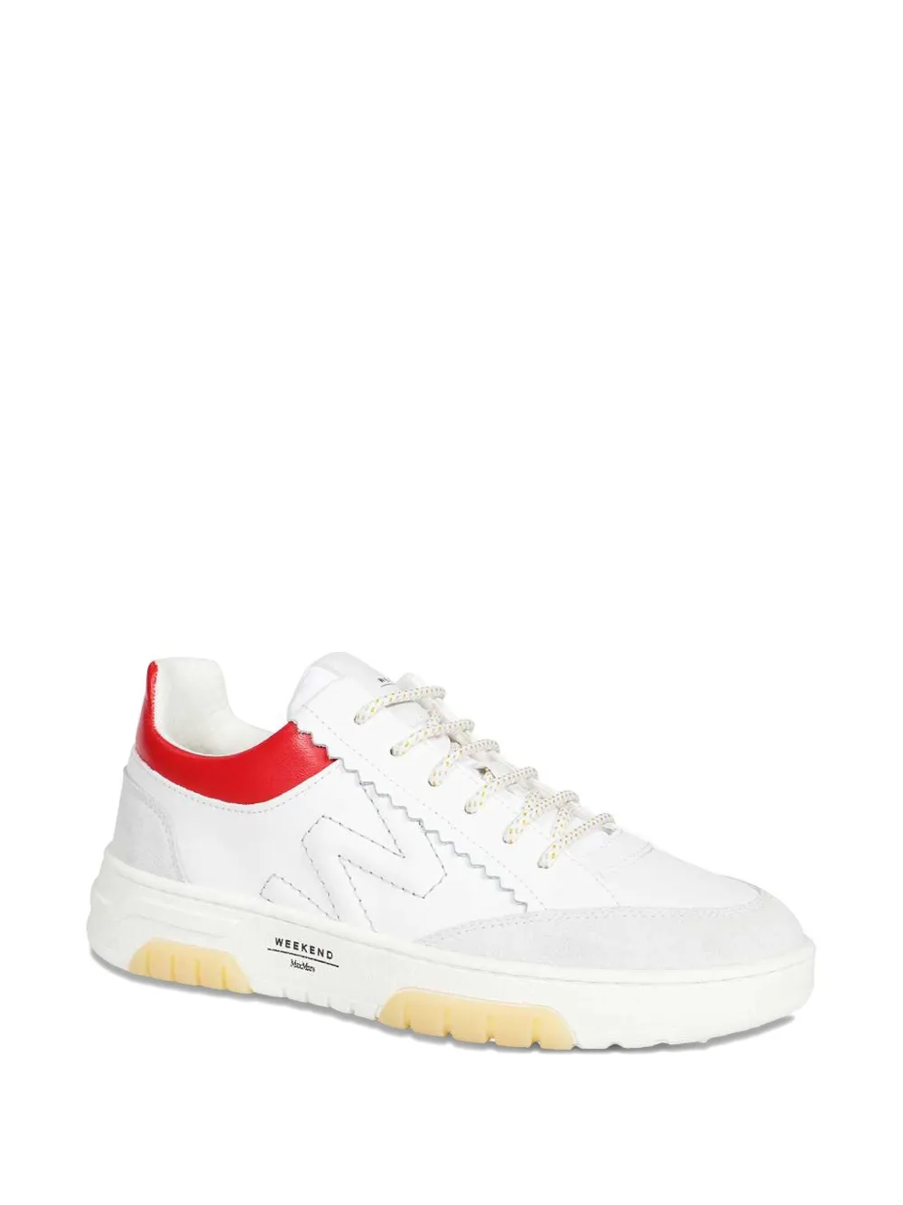 Weekend Max Mara leather scallop-trim sneakers - Wit