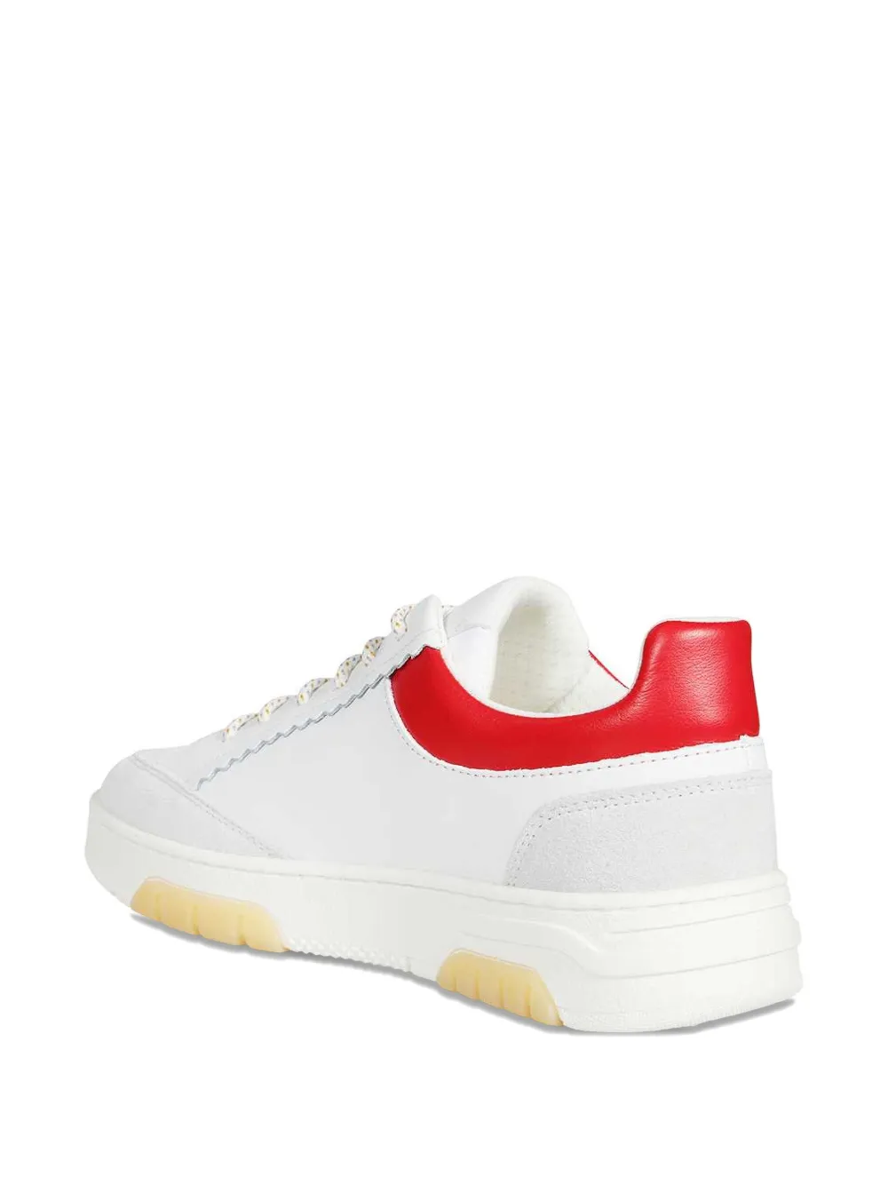Weekend Max Mara leather scallop-trim sneakers White