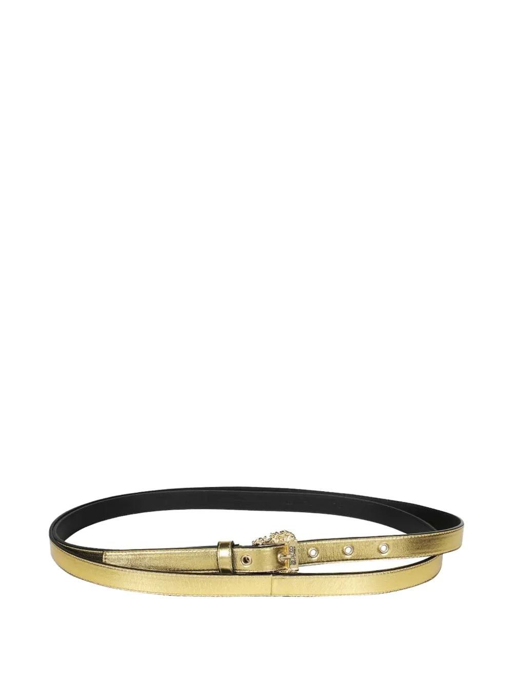 Versace Jeans Couture baroque-buckle leather belt - Goud